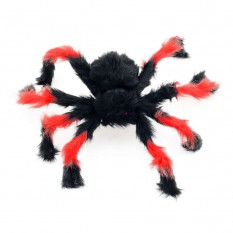Павук з хутра 45см (чорний з червоним)
